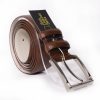 Ανδρική κλασσική ζώνη καφέ 3,5cm ABM-35-80