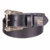 Δερμάτινη γυναικεία ζώνη μαύρη 4 cm WSB-40-150