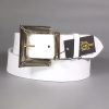Δερμάτινη ζώνη λευκή 4cm WHSE-40-150